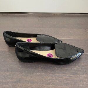 Jones New York Women's Black Patent Pointed Toe Loafers Size 8.5